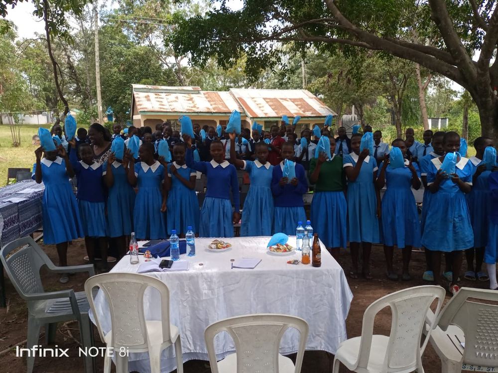 Pupils supported by the foundation celebrating together